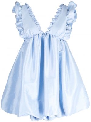 Φόρεμα με λαιμόκοψη v με βολάν Kika Vargas μπλε