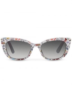 Okulary przeciwsłoneczne kocie oko Dolce & Gabbana Eyewear - biały