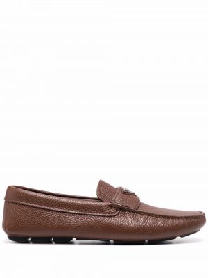 Loafers Prada brązowe