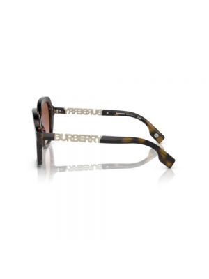 Okulary przeciwsłoneczne oversize Burberry brązowe