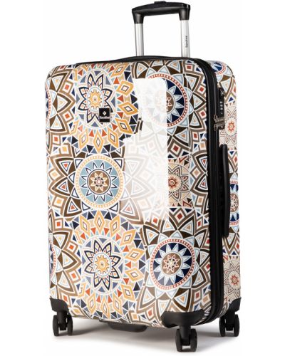 Közepes kemény bőrönd SAXOLINE - Mosaic Culture 1452H0.60.10 Színes