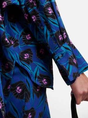 Bluză din satin Diane Von Furstenberg negru