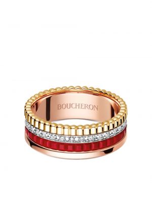 Rožinio aukso žiedas Boucheron