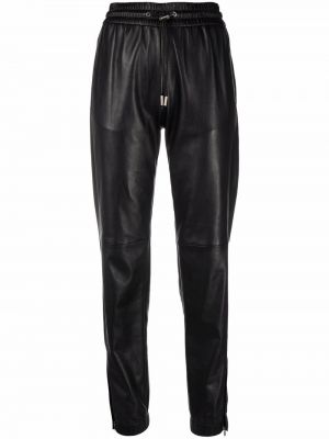 Pantalones de chándal con cordones Saint Laurent negro