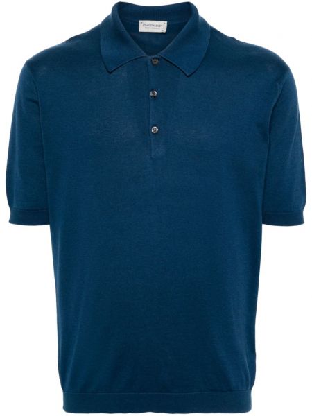 Adīti kokvilnas polo krekls John Smedley zils