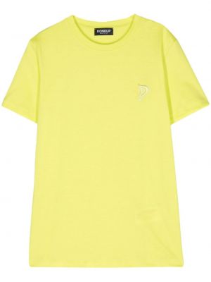 Bavlněné tričko s výšivkou Dondup zelené