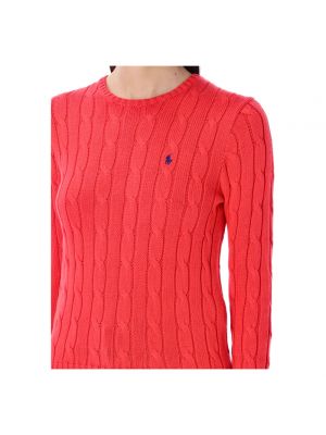 Jersey de punto de tela jersey de cuello redondo Ralph Lauren rojo