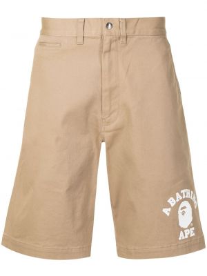 Trykt shorts A Bathing Ape® brun