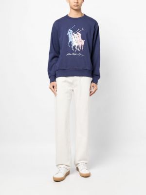 Sweatshirt mit rundhalsausschnitt mit print Polo Ralph Lauren blau