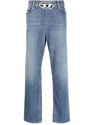 Straight leg jeans con fibbia Diesel blu