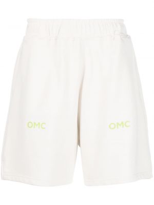 Kratke hlače s potiskom Omc bela