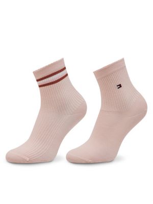 Ψηλές κάλτσες Tommy Hilfiger ροζ