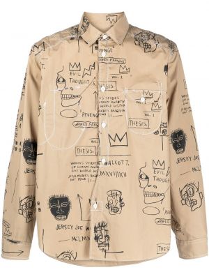 Hemd aus baumwoll mit print Junya Watanabe Man beige