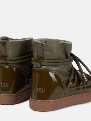 Kožené sněžné boty Inuikii zelené