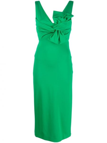 Μίντι φόρεμα με φιόγκο P.a.r.o.s.h. πράσινο