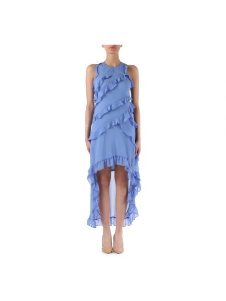 Sukienka z falbankami asymetryczna Emme Di Marella niebieska