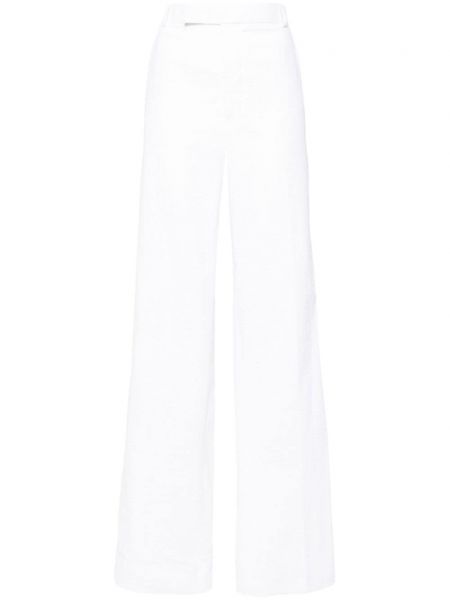 Pamučne hlače ravnih nogavica Thom Browne bijela
