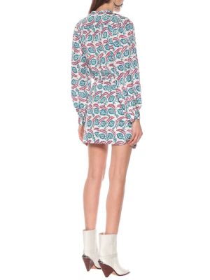 Svilena mini suknja s printom Isabel Marant