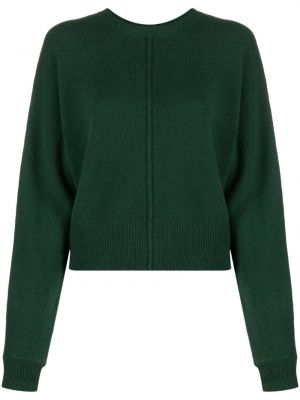 Sweter na guziki z kaszmiru Maje zielony