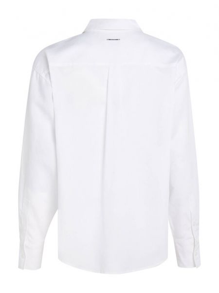 Льняная блузка свободного кроя Calvin Klein белая