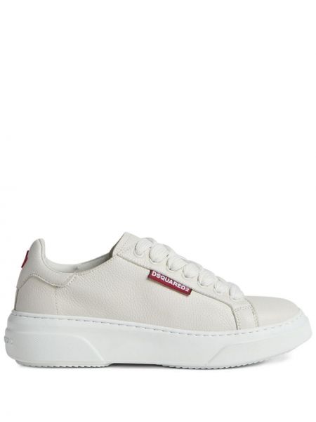 Sneakers με κορδόνια με δαντέλα Dsquared2 λευκό