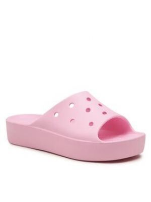 Sandales à plateforme à plateforme Crocs rose