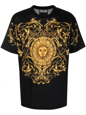 Trykt t-skjorte Versace Jeans Couture svart