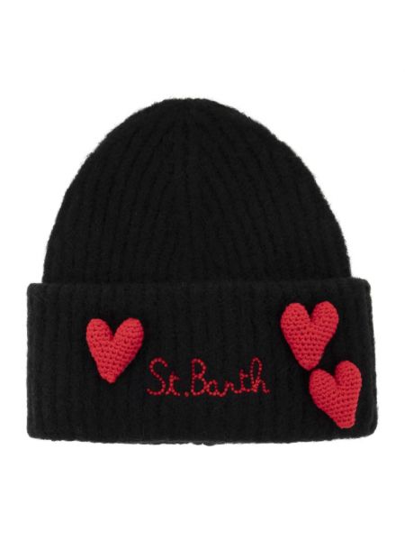 Czapka z alpaki w serca Mc2 Saint Barth czarna