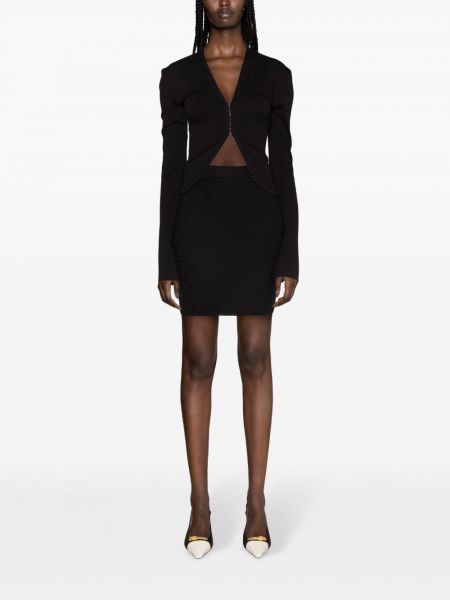 Jupe en tricot à imprimé Givenchy noir