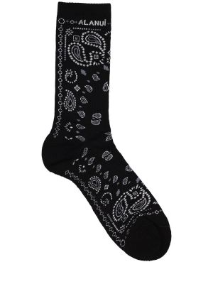 Памучни чорапи с принт Alanui бяло