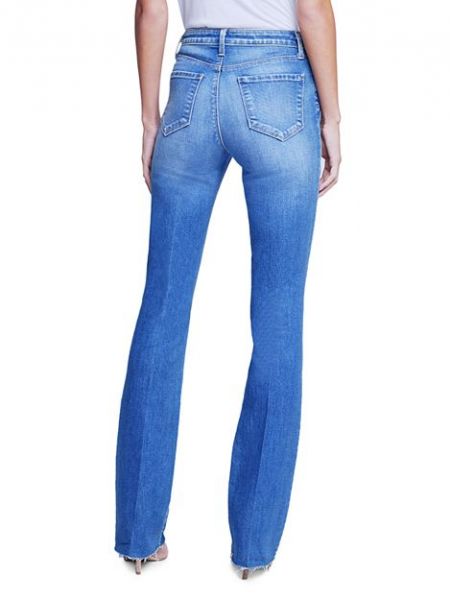 Прямые джинсы с высокой талией L’agence синие