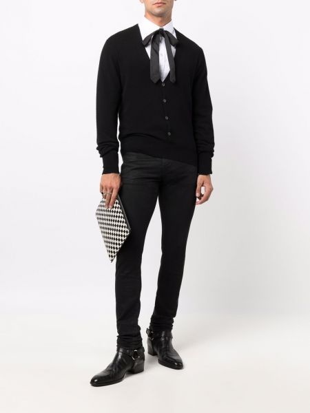 Cárdigan con escote v Yves Saint Laurent Pre-owned negro