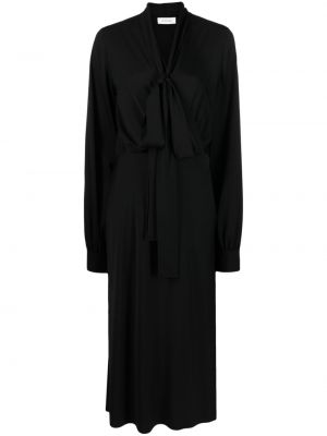 Midi šaty s mašľou Sportmax čierna