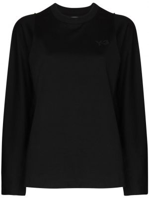 Camiseta de manga larga manga larga Y-3 negro