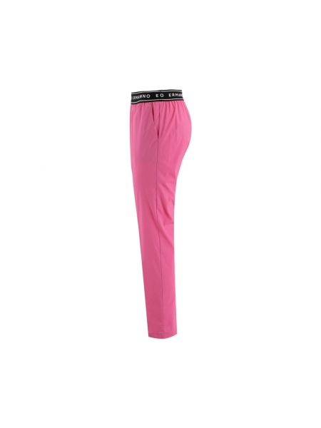Spodnie slim fit bawełniane Ermanno Scervino różowe