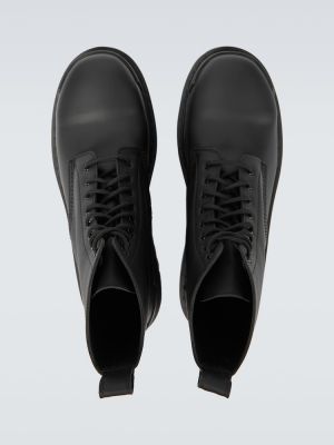 Kožené členkové topánky Balenciaga čierna