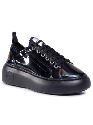Ilgaauliai batai Armani Exchange juoda