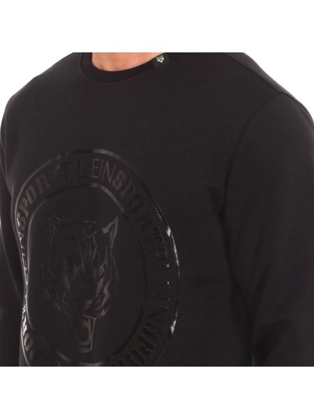 Sportliche sweatshirt mit rundem ausschnitt Plein Sport schwarz