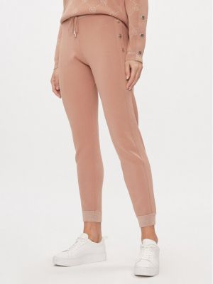Slim fit sportovní kalhoty Liu Jo Sport růžové