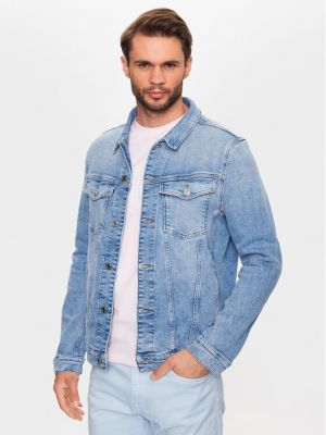 Priliehavá džínsová bunda Karl Lagerfeld modrá