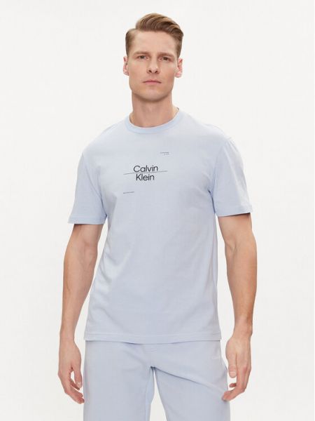 Marškinėliai Calvin Klein mėlyna