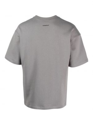 Bavlněné tričko s kulatým výstřihem Styland šedé