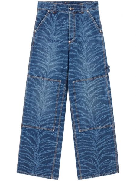 Jean cargo à imprimé Stella Mccartney bleu