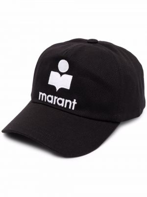 Haftowana czapka z daszkiem bawełniana Isabel Marant