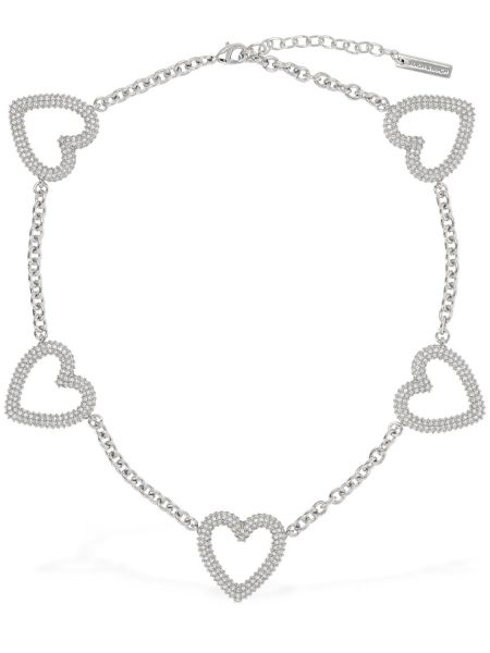 Collar de cristal Mach & Mach plateado