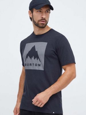 Bavlněné tričko s potiskem Burton černé