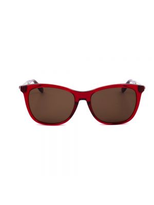 Okulary przeciwsłoneczne z kryształkami Salvatore Ferragamo czerwone