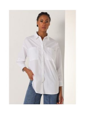 Chemise en jean en coton avec manches longues avec poches Lois Jeans blanc