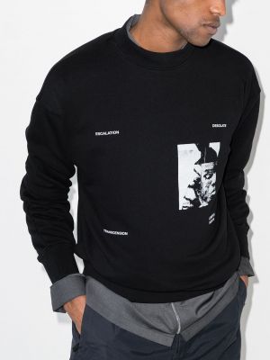 Sweatshirt mit print mit rundem ausschnitt Heliot Emil schwarz