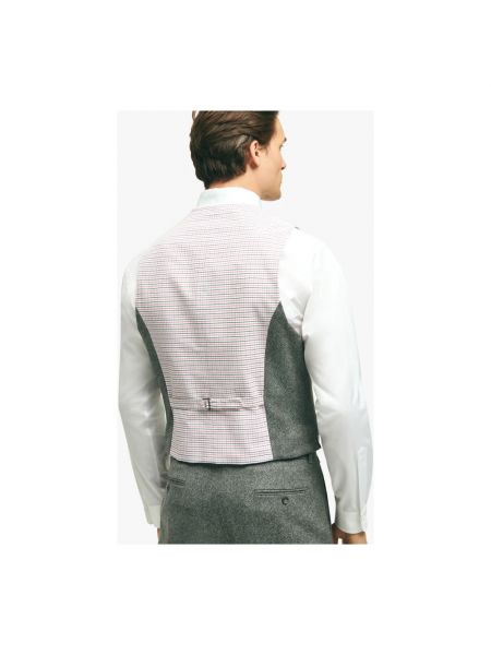Chaleco de traje de lana Brooks Brothers gris